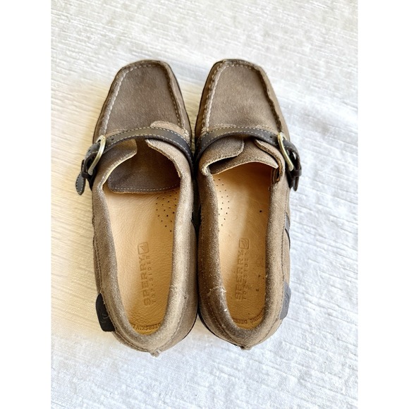 Sperry Top-Spider Shoes Ladies Suede Loafers Shoes With Buckle - Picture 2 of 7